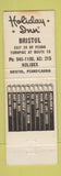 Matchbook Cover - Holiday Inn Bristol PA