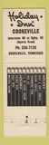 Matchbook Cover - Holiday Inn Cookeville TN