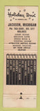 Matchbook Cover Holiday Inn Jackson MI YELLOW WEAR