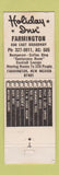 Matchbook Cover - Holiday Inn Farmington NM