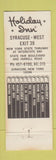 Matchbook Cover - Holiday Inn Syracuse NY West