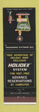 Matchbook Cover - Holiday Inn Schenectady NY