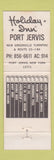 Matchbook Cover Holiday Inn Port Jervis NY