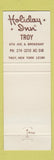 Matchbook Cover - Holiday Inn Troy NY