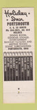 Matchbook Cover - Holiday Inn Portsmouth OH