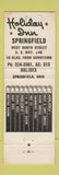 Matchbook Cover - Holiday Inn Springfield OH