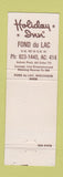 Matchbook Cover - Holiday Inn Fond du Lac WI