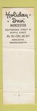 Matchbook Cover - Holiday Inn Worcester MA