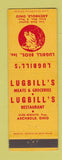 Matchbook Cover - Lugbill Bros Restaurant Meats Grocery Archbold OH