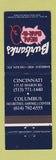 Matchbook Cover - Burbank's BBQ Cincinnati Columbus OH