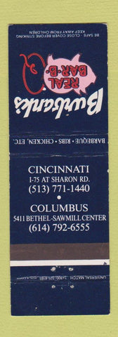 Matchbook Cover - Burbank's BBQ Cincinnati Columbus OH