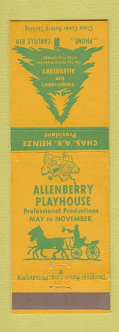 Matchbook Cover - Allenberry Playhouse Carlisle PA 1955