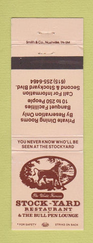 Matchbook Cover - Stock Yard Restaurant