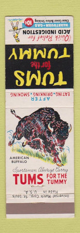 Matchbook Cover - Tums Antacid American Buffalo
