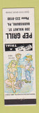 Matchbook Cover - Pep Grill Harrisburg PA hillbilly