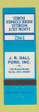Matchbook Cover - 1982 Ford JR Dall Elyria OH