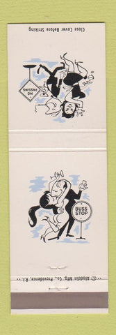 Matchbook Cover - Bus Stop Drinking Dancing Kissing Scene girlie
