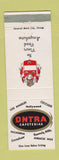 Matchbook Cover - Ontra Cafeterias Los Angeles Chicago Pasadena Hollywood