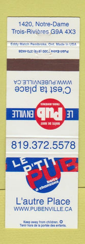 Matchbook Cover - L'Autre Place Trois Rivieres QC