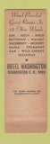 Matchbook Cover - Hotel Washington Court House OH