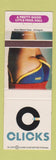 Matchbook Cover - Clicks Billiards girlie