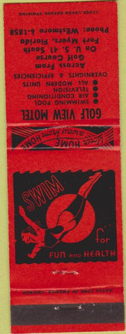 Matchbook Cover - Golf View Motel Fort Myers FL girlie