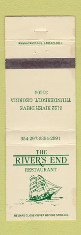 Matchbook Cover - River's End Restaurant Thunderbolt GA WEAR