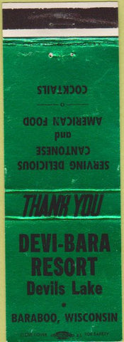 Matchbook Cover - Devi Bara Resort Baraboo WI