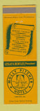 Matchbook Cover - Molly Pitcher Hotel Carlisle PA