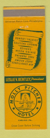 Matchbook Cover - Molly Pitcher Hotel Carlisle PA