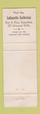 Matchbook Cover - LaFayette House Foxboro MA