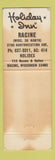Matchbook Cover - Holiday Inn Racine WI WEAR