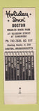 Matchbook Cover - Holiday Inn Boston MA