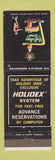 Matchbook Cover - Holiday Inn Boston Lexington Waltham MA