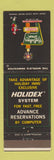 Matchbook Cover - Holiday Inn Meadville PA Clarion Butler