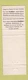 Matchbook Cover - Holiday Inn Toronto ON Winnipeg MB