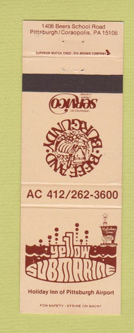 Matchbook Cover - Holiday Inn Yellow Submarine Pittsburgh PA Airport