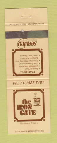 Matchbook Cover - Holiday Inn Iron Gate Baytown TX WEAR