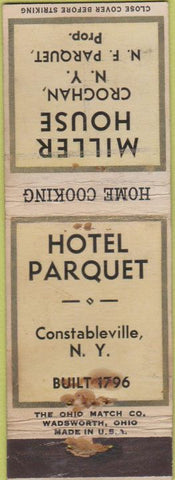 Matchbook Cover - Miller House Croghan NY WEAR Constableville
