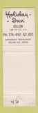 Matchbook Cover - Holiday Inn Dillon SC