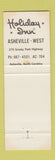 Matchbook Cover - Holiday Inn Asheville NC