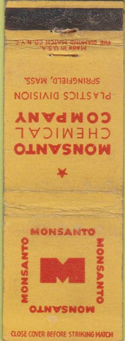 Matchbook Cover - Monsanto Chemical Co Springfield MA WEAR