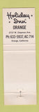 Matchbook Cover - Holiday Inn Orange CA