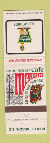 Matchbook Cover - Holiday Inn Myrtle Beach SC Cafe Madrid #4