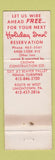 Matchbook Cover - Holiday Inn REMOVE DELETE
