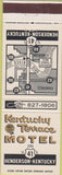 Matchbook Cover - Kentucky Terrace Motel Henderson KY