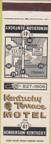 Matchbook Cover - Kentucky Terrace Motel Henderson KY