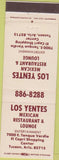 Matchbook Cover - Los Yentes Mexican Restaurant Tuscon AZ