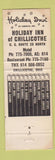 Matchbook Cover - Holiday Inn Chillicothe OH