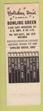 Matchbook Cover - Holiday Inn Bowling Green OH